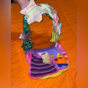 Mixed Media DIY arm bag (crochet and sewing)